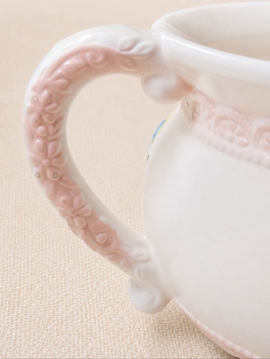 VTG Napco Japan Baby Girl Planter #9100 Pink Nursery Ceramic Baby
